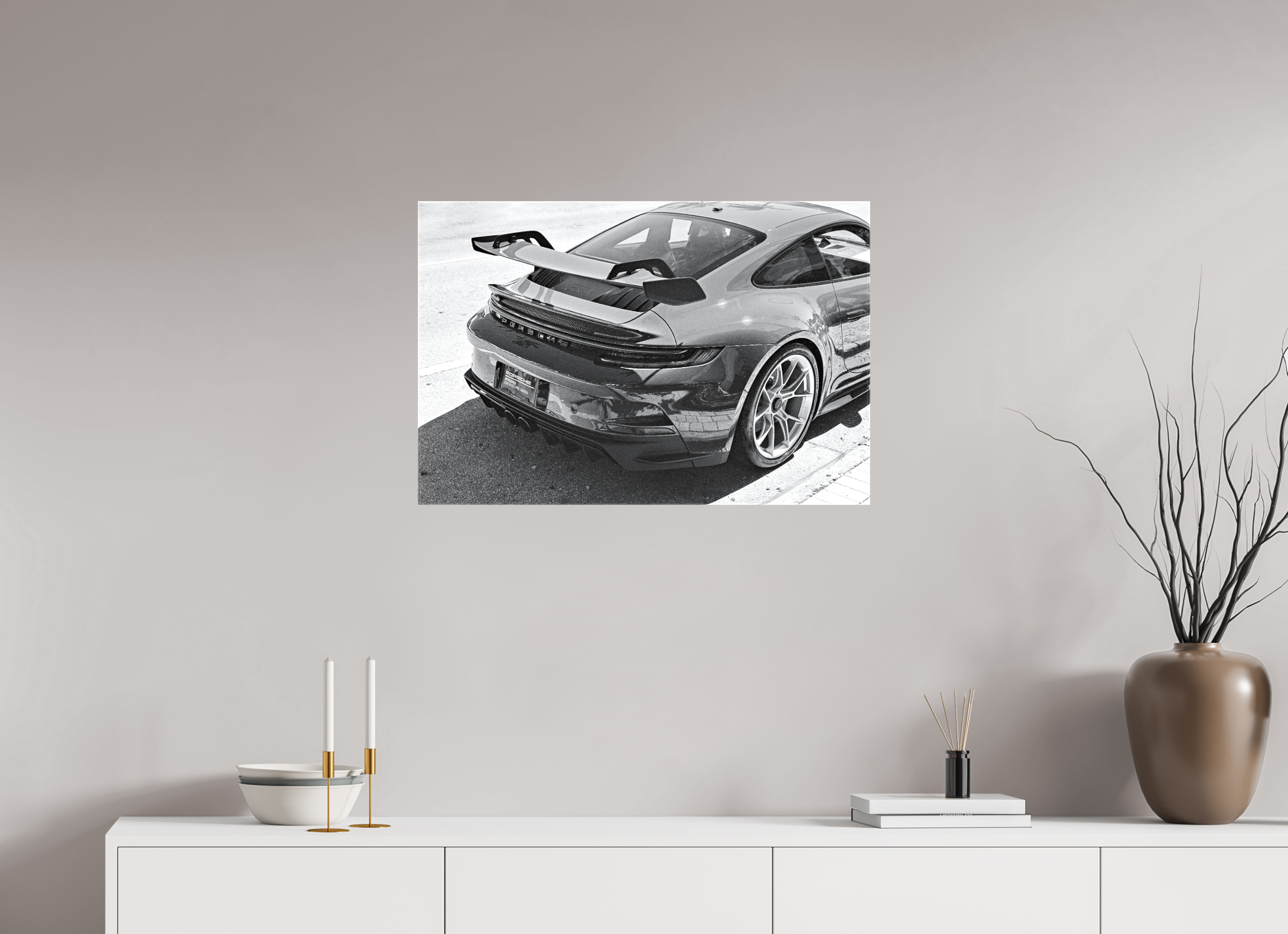 30 x 20″, Glossy Canvas On Stretcher Frame Porsche GT3